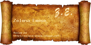 Zelena Emese névjegykártya